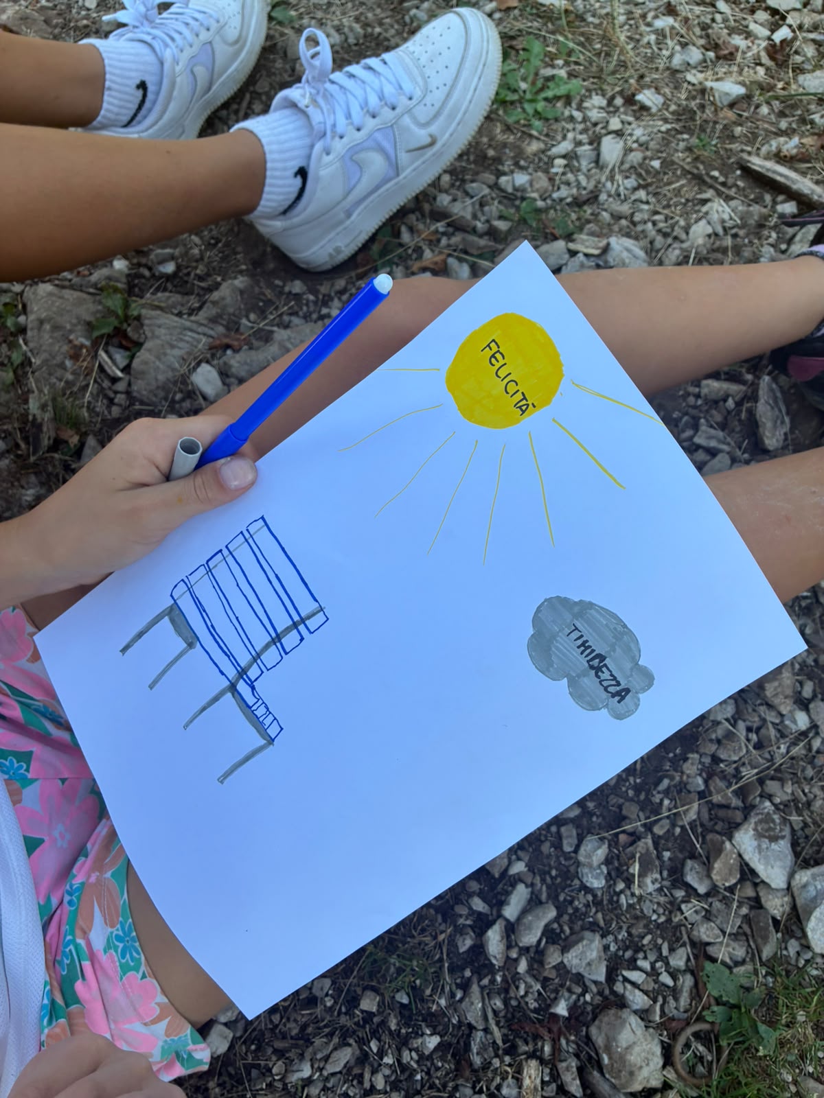 I bambini lungo il sentiero naturalistico
