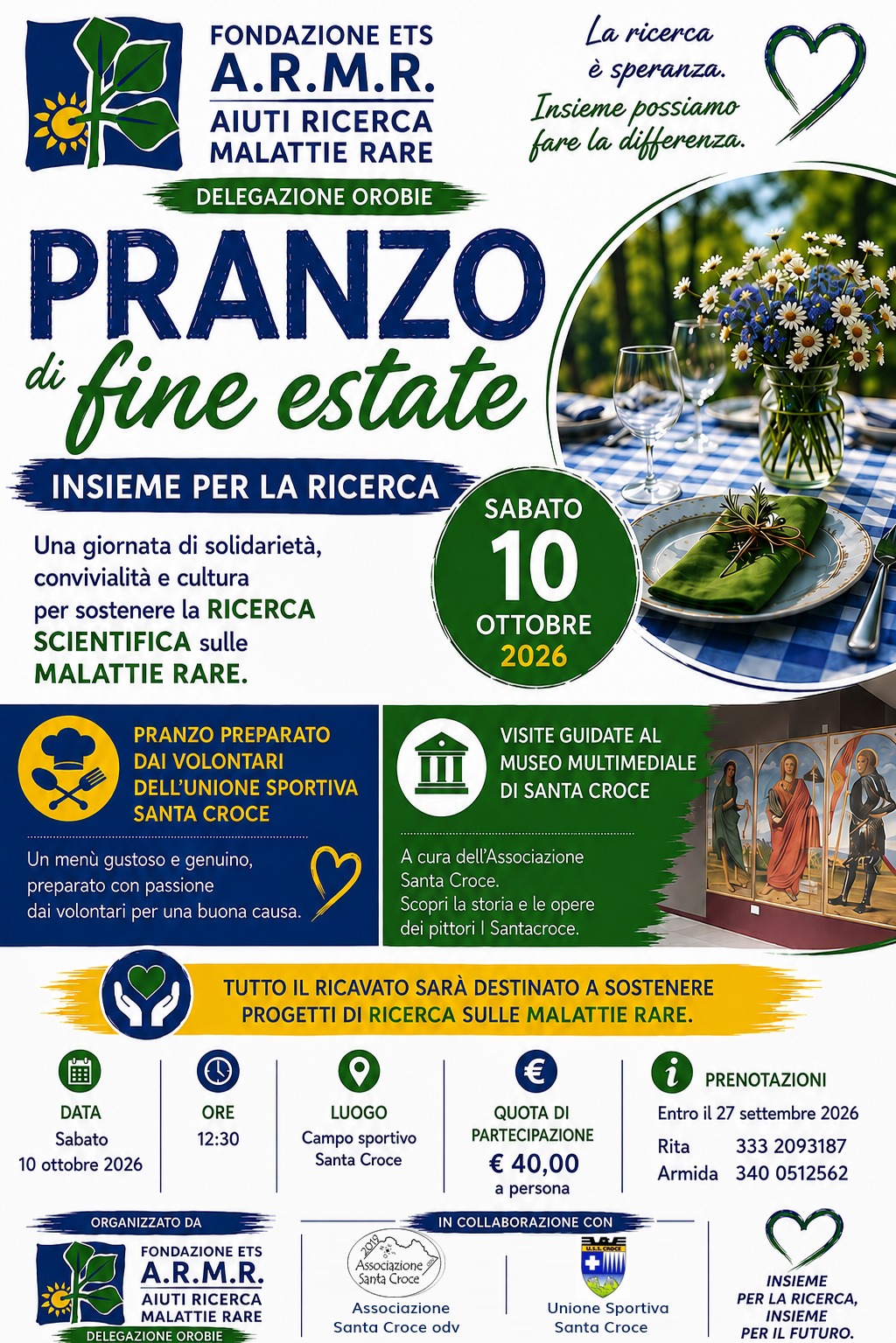 Pranzo di Fine Estate ARMR - Insieme per la ricerca sulle malattie rare