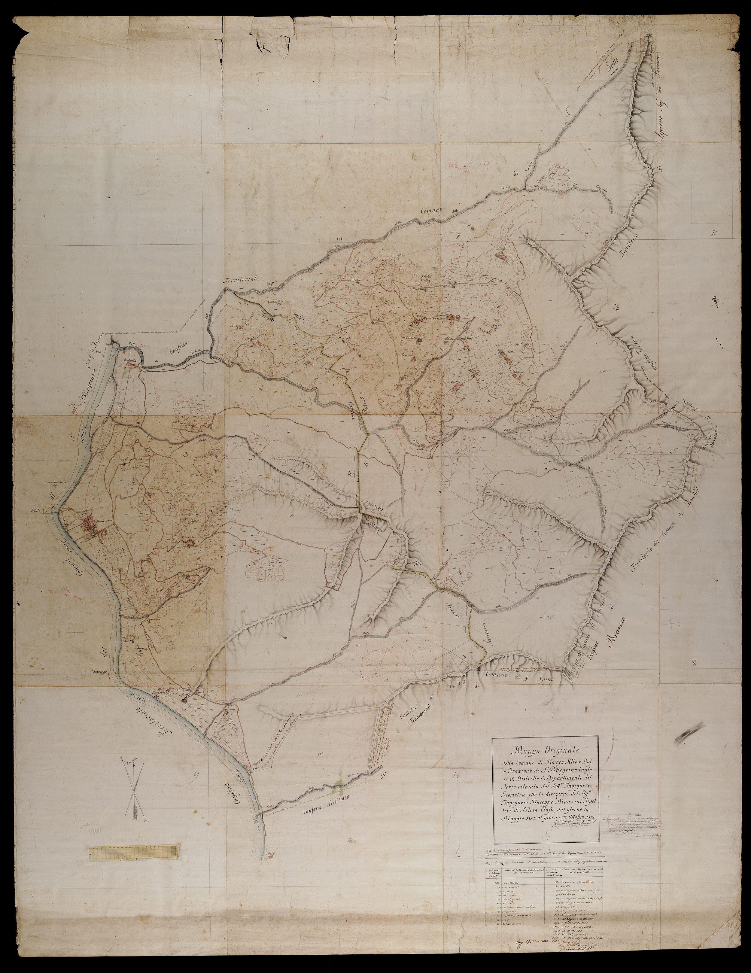 Mappa Storica Piazzo Alto