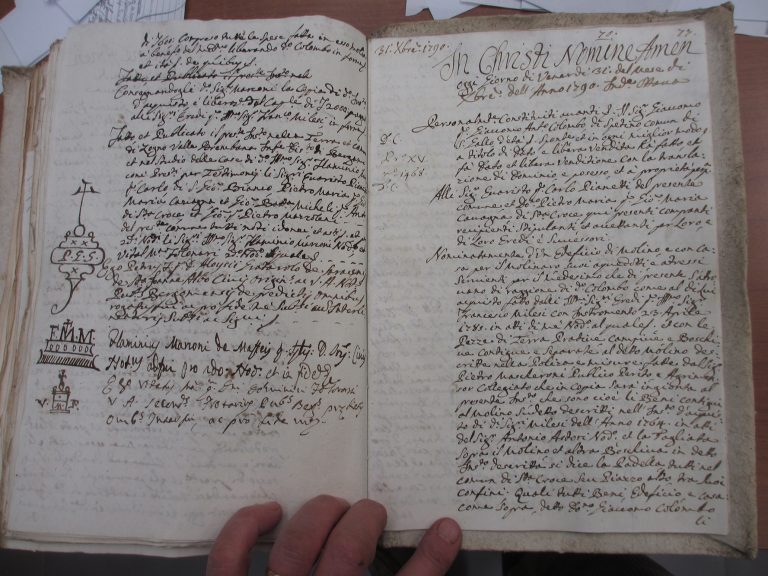 Atto di proprietà 1790 - Pagina 1
