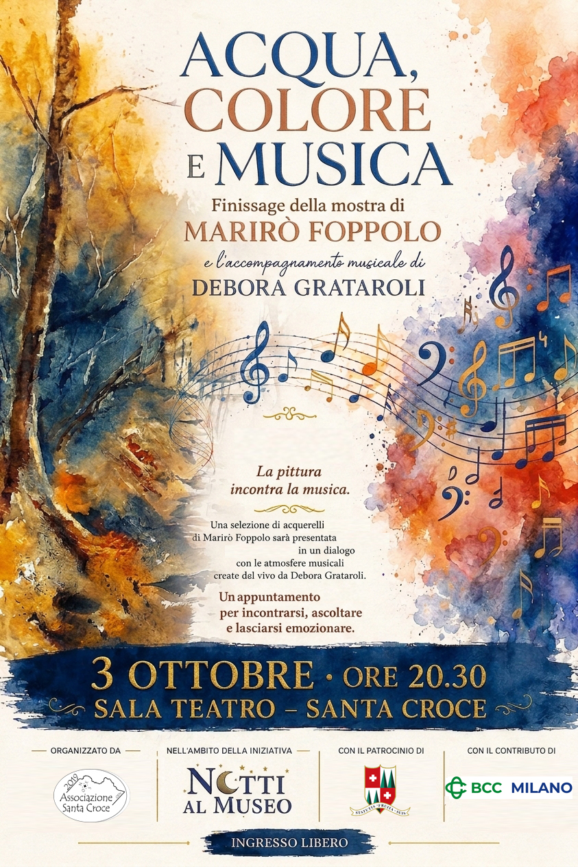 Poster dell'evento Acqua, colore e musica