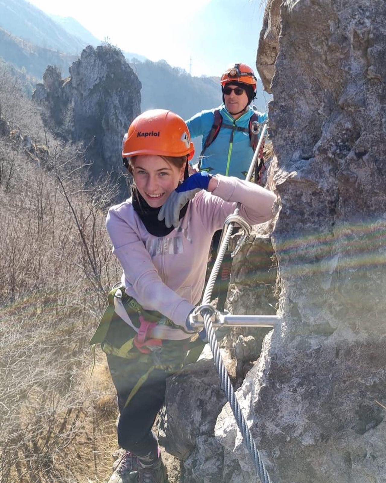 Tratto in discesa attrezzata