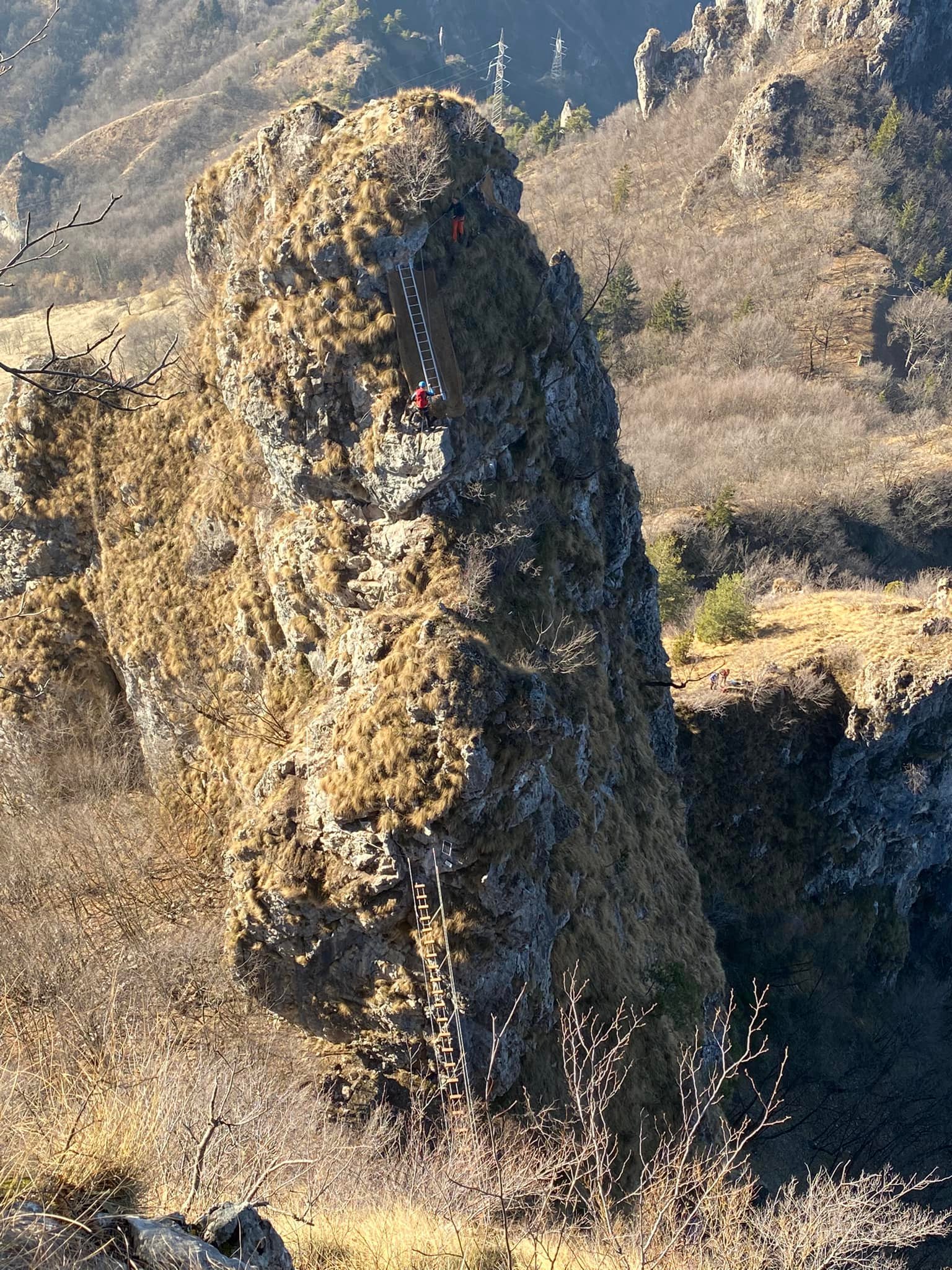 La via ferrata della Corna Maria